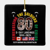 D-DAY NORMANDY LANDINGS WW2 80 JAHRE KERAMIKORNAMENT (Rückseite)