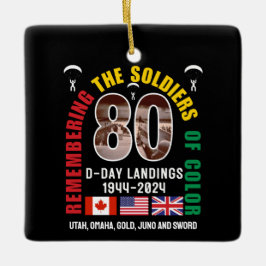 D-DAY NORMANDY LANDINGS WW2 80 JAHRE KERAMIKORNAMENT