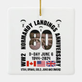 D-DAY NORMANDY LANDINGS WW2 80 JAHRE KERAMIKORNAMENT (Rückseite)