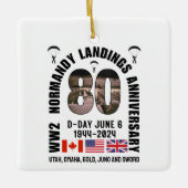 D-DAY NORMANDY LANDINGS WW2 80 JAHRE KERAMIKORNAMENT (Vorderseite)