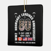 D-DAY NORMANDY LANDINGS WW2 80 JAHRE KERAMIKORNAMENT (Links)