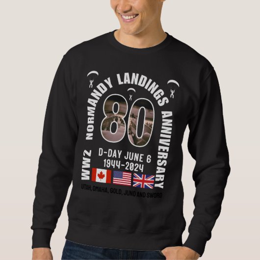 D-DAY NORMANDY LANDINGS WW2 80 JAHRE SWEATSHIRT (Vorderseite)
