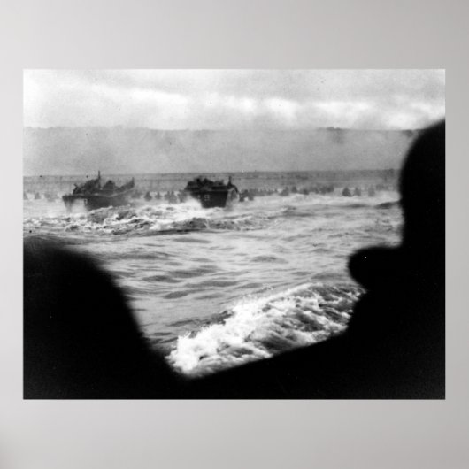D-DAY Omaha Beach First Wave Frankreich Zweiter We Poster (Vorne)