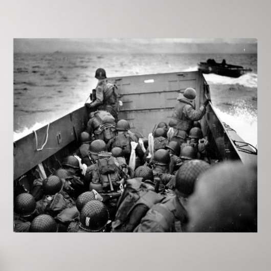 D-DAY Omaha Beach Landing Craft Weltkrieg II Poster (Vorne)