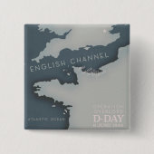 D-Day-Operation overlord Militärplakat. Button (Vorderseite)