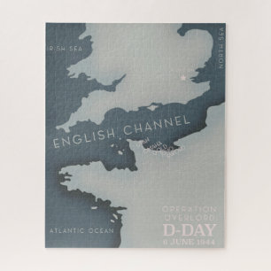 D-Day-Operation overlord Militärplakat. Puzzle