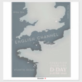 D-Day Operation überlagert Militärposter. Aufkleber (Blatt)