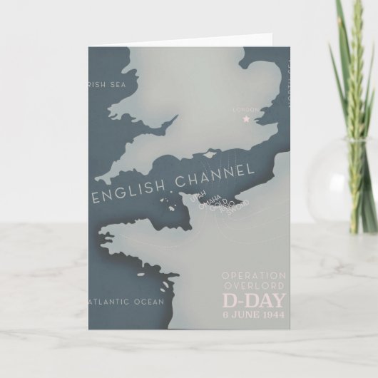 D-Day Operation überlagert Militärposter. Feiertagskarte (Vorderseite)