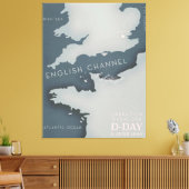 D-Day Operation überlagert Militärposter. Leinwanddruck (Insitu (Wohnzimmer))