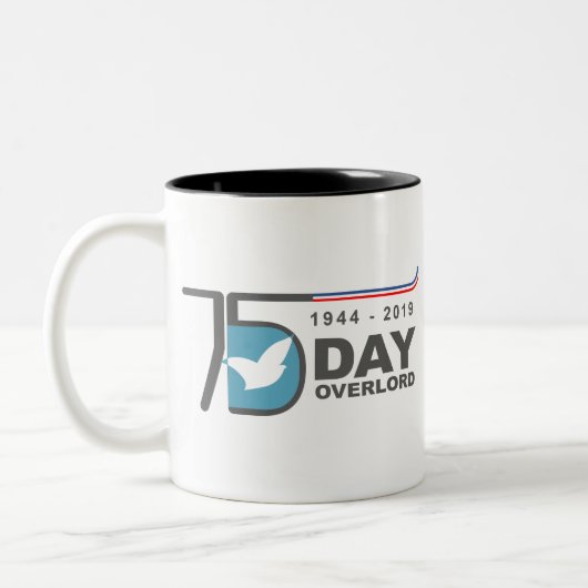 D-Day Overlord 1944 2019 Zweifarbige Tasse (Links)