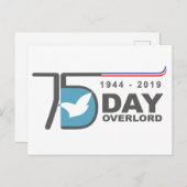 D-Day Overlord Normandie 1944-2019 Postkarte (Vorne/Hinten)