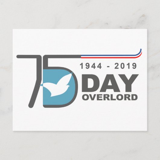D-Day Overlord Normandie 1944-2019 Postkarte (Vorderseite)