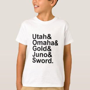 D-Day-Strände Utah Omaha Gold Juno Sword T-Shirt