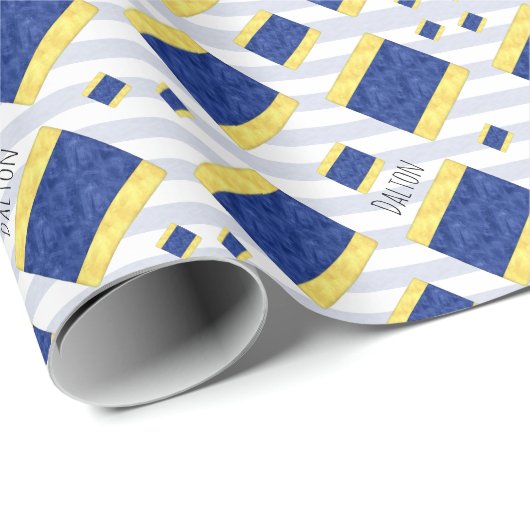 D Delta Nautic Signal Flag | Seecode Geschenkpapier (Rolleneckpunkt)