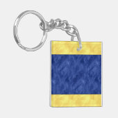 D Delta Watercolor Wasserzeichenflagge Schlüsselanhänger (Vorderseite links)