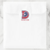 D Denver Logo Runder Aufkleber (Tasche)