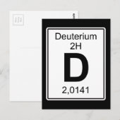 D - Deuterium Postkarte (Vorne/Hinten)