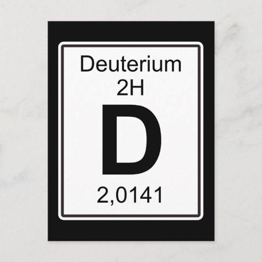 D - Deuterium Postkarte (Vorderseite)