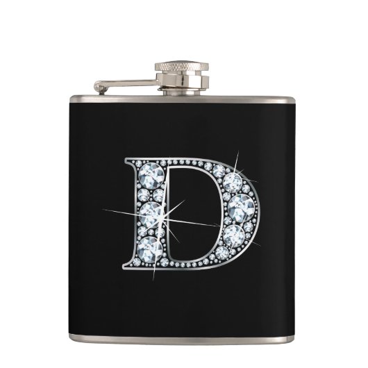 D "Diamant Bling"-Flasche Flachmann (Vorderseite)