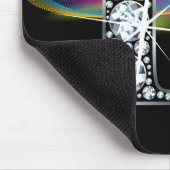 "D" Diamantblende mit Rainbow Swirl Mousepad (Ecke)