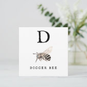 "D" Digger Bee (Stehend Vorderseite)