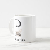 "D" Digger Bee Coffee Tasse (Vorderseite Links)