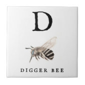 "D" Digger Bee Fliese (Vorderseite)