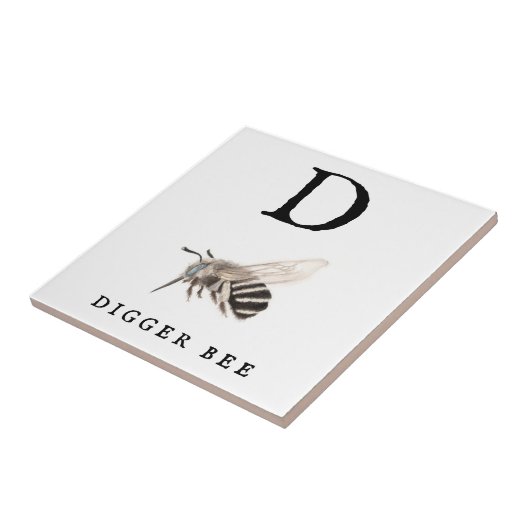 "D" Digger Bee Fliese (Seite)