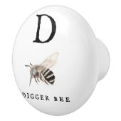 "D" Digger Bee Keramikknauf (Rechts)