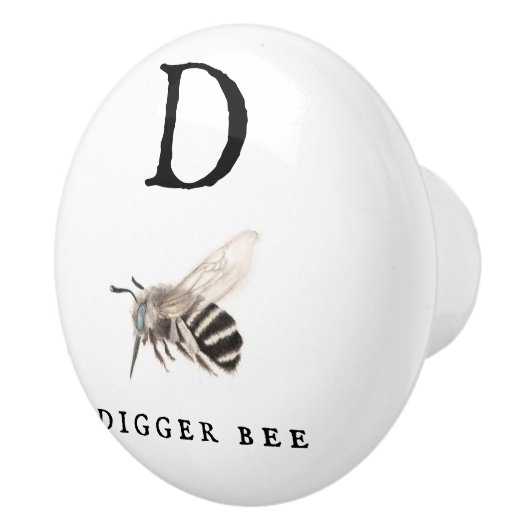 "D" Digger Bee Keramikknauf (Rechts)