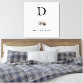 "D" Digger Bee Leinwanddruck (Insitu (Schlafzimmer))