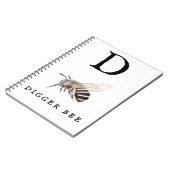 "D" Digger Bee Notizblock (Linke Seite)
