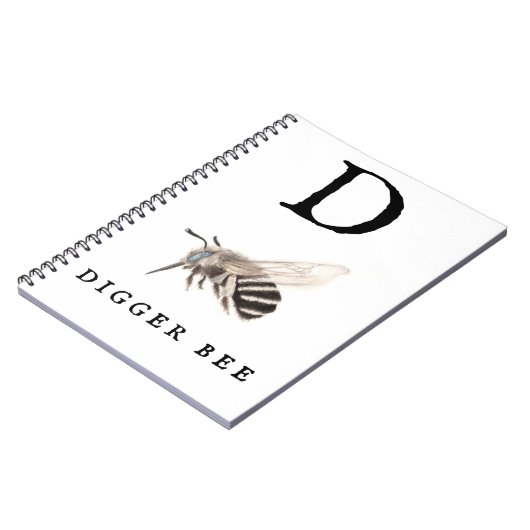 "D" Digger Bee Notizblock (Linke Seite)