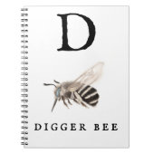 "D" Digger Bee Notizblock (Vorderseite)