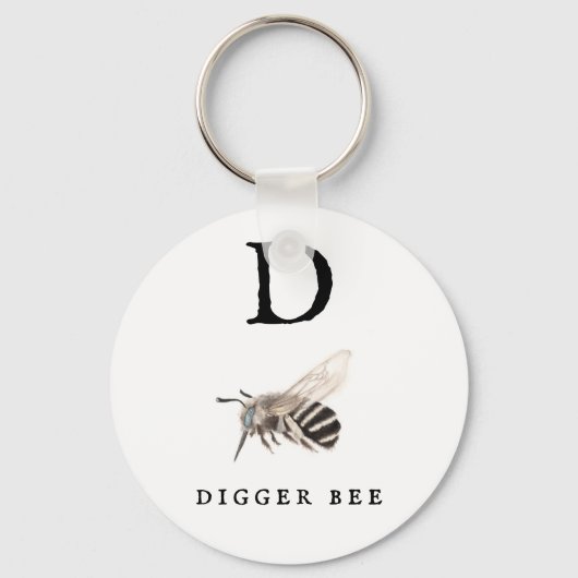 "D" Digger Bee Schlüsselanhänger (Vorderseite)