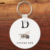 "D" Digger Bee Schlüsselanhänger (Vorderseite)