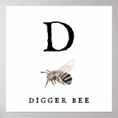 "D" Digger Bee Value Poster Paper (Matte) (Vorne)