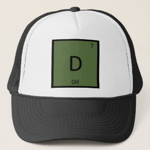 D - Dill Gemüse Chemie Periodensystem Symbol Truckerkappe