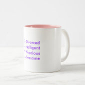 D - DivorcedI - IntelligentV - VivaciousA- Zweifarbige Tasse (VorderseiteRechts)