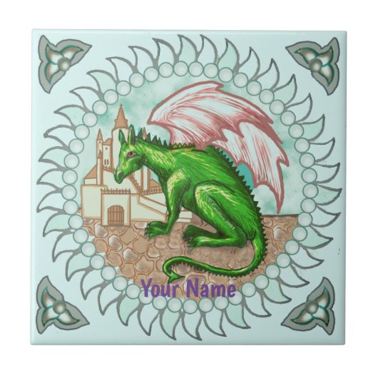 D Drache  Fliese (Vorderseite)