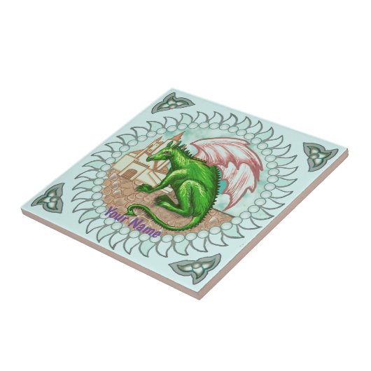 D Dragon  Fliese (Seite)