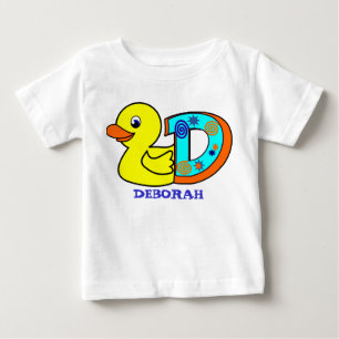 D DUCK, Namensbuchstaben Baby T-shirt