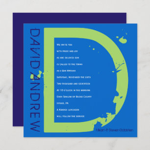 D Einladung zur ersten Sammlung Bar Bat Mitzvah