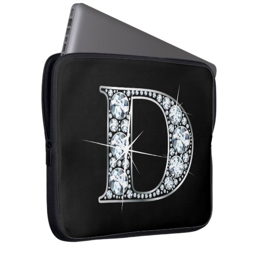 D Falsch-"Diamond" Monogram Laptopschutzhülle (Vorne Rechts)