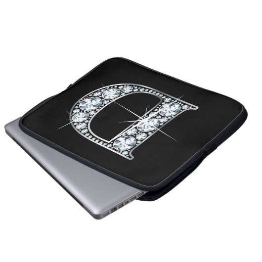 D Falsch-"Diamond" Monogram Laptopschutzhülle (Vorne Knopf)