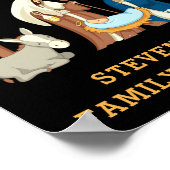 D Family Christmas Baby In A Manger  Poster (Ecke)