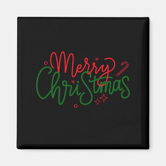 D Family Christmas Family Name  Magnet (Vorne)