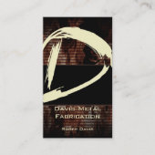 D Flame Monogram Business Card Visitenkarte (Vorderseite)