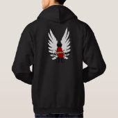 D-Flügel HerzHoodie Hoodie (Rückseite)