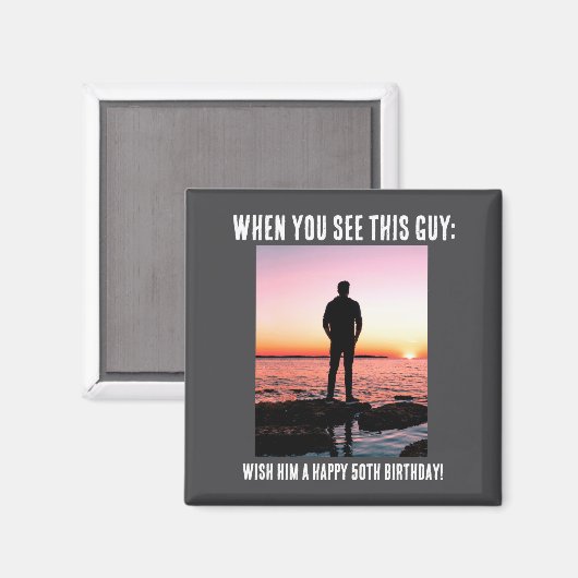 D Funny 50th Milestone Birthday  Magnet (Vorderseite/Rückseite)